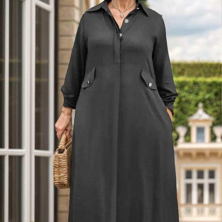 Conjunto Milano Elegance™ em Viscose com Vestido e Calça / Minimalismo Sofisticado que Exalta Sua Elegância Diária!